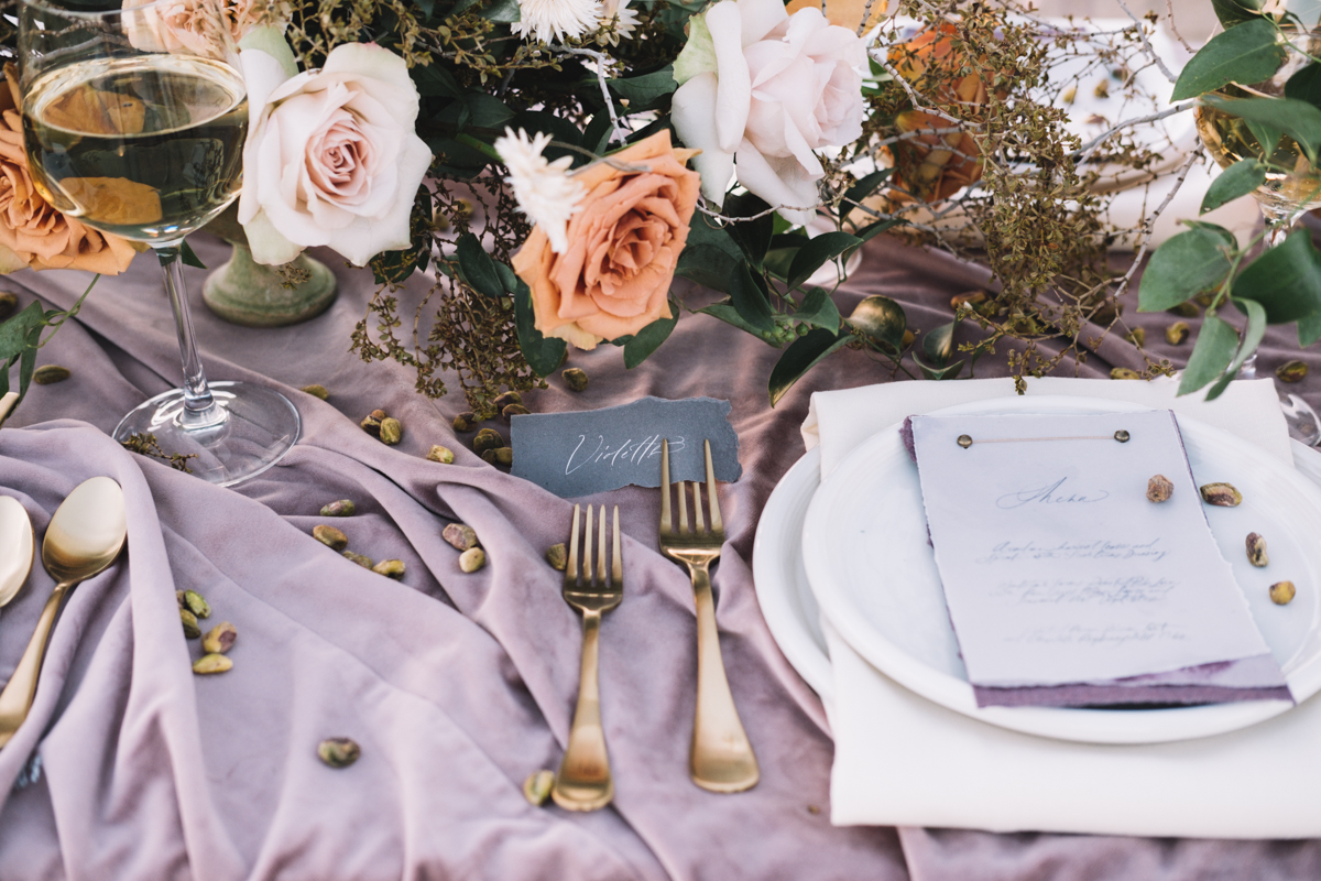 romantic wedding tablescape