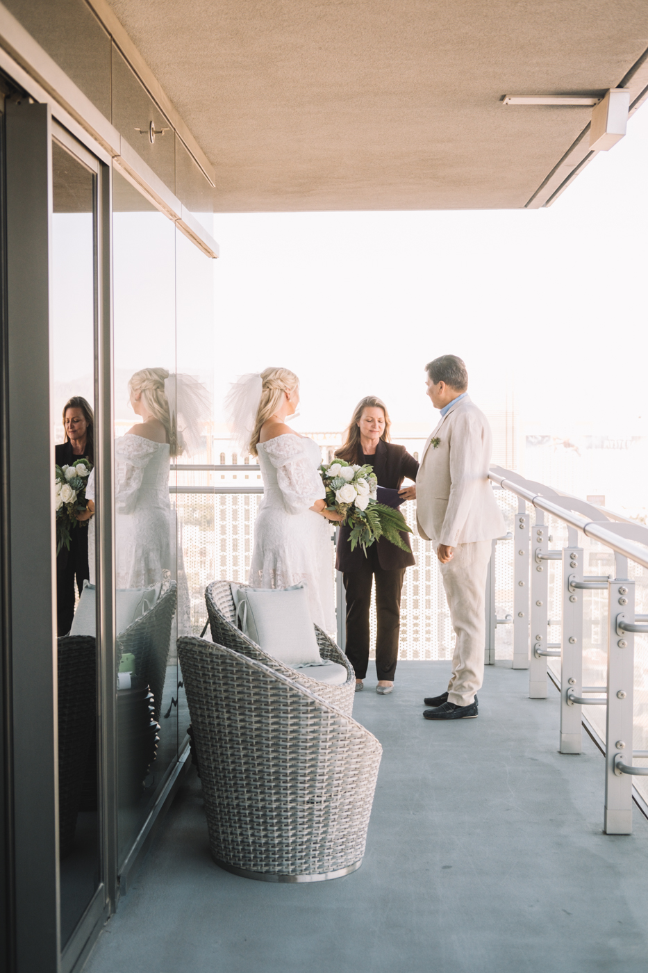 elopement on a rooftop